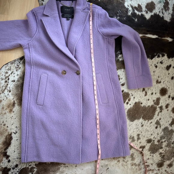J‎ CREW The Daphne Topcoat in Italian Boiled Wool in Lavender Size 6 Petite - Picture 9 of 10